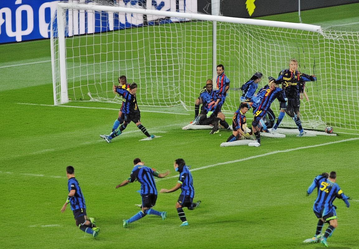 2010年欧冠经典对决：巴塞罗那VS国际米兰战术与传奇之夜(图3)